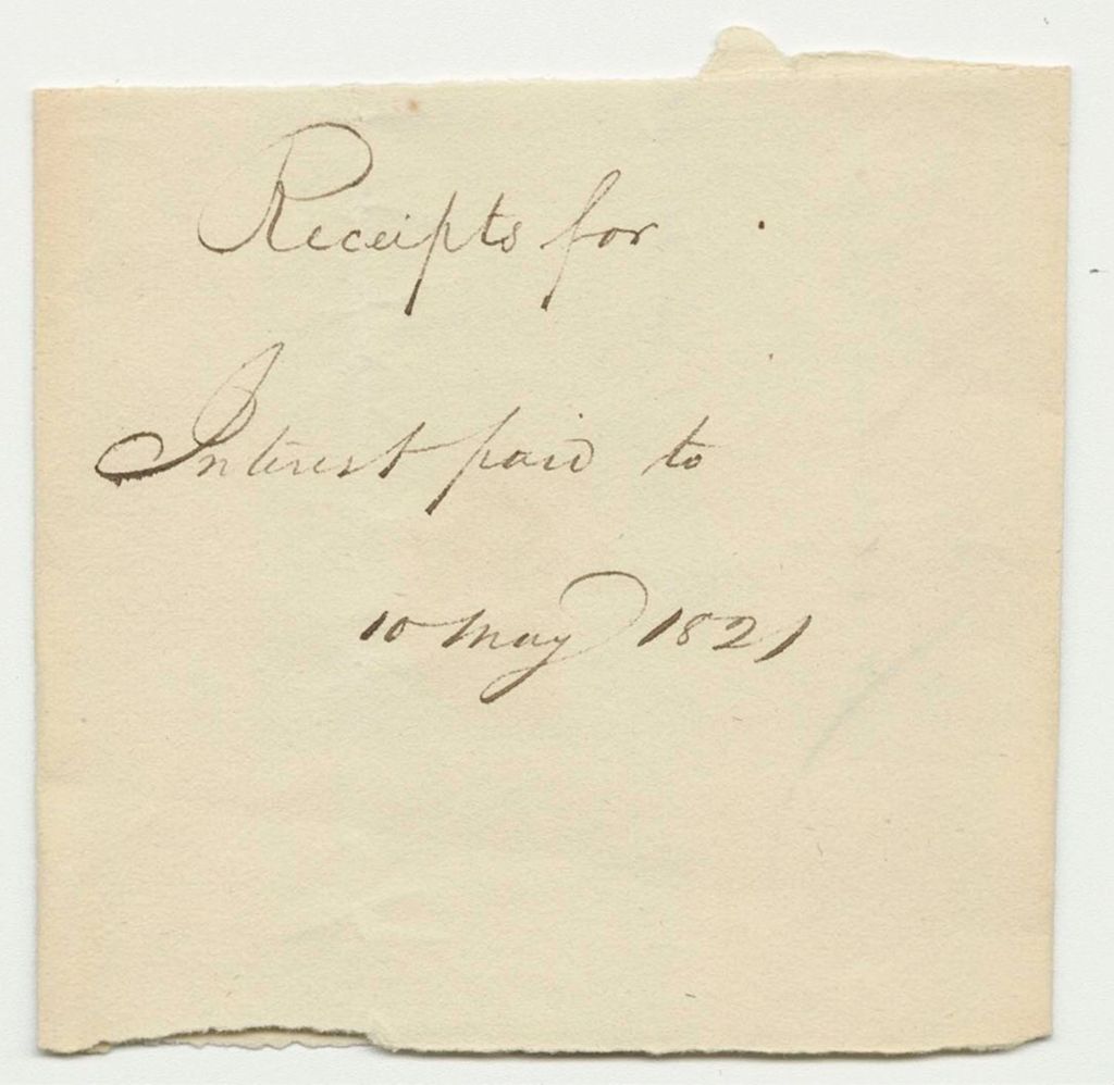 Miniature of Receipts for Interest Paid