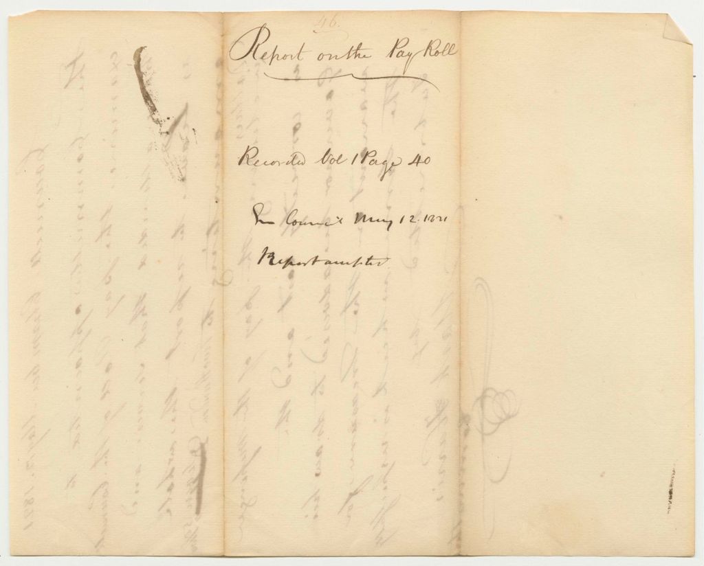Miniature of Report 46: Report on the Pay Roll od the Senate