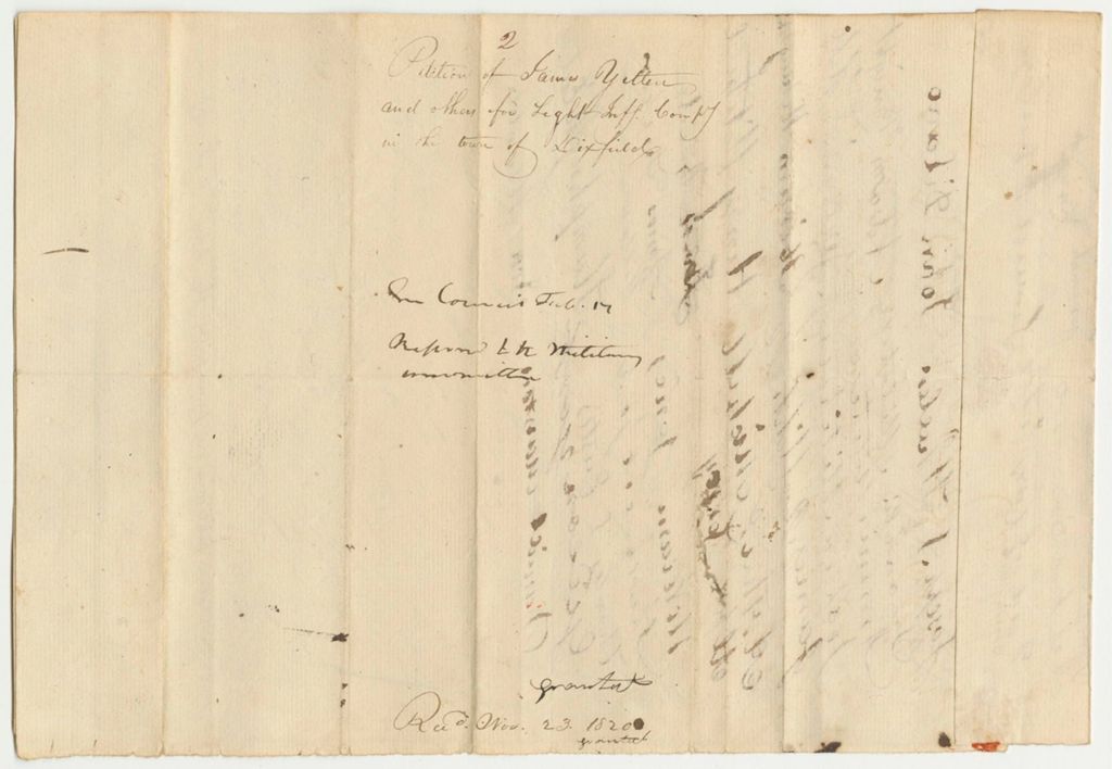 Miniature of Petition 2: Petition of James Yetten and others for Light Infantry Company in the Town of Dixfield