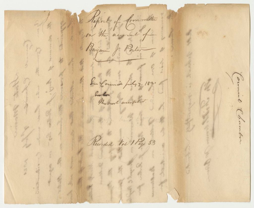 Miniature of Report 65: Report of the Committee on the Account of Benjamin J. Porter