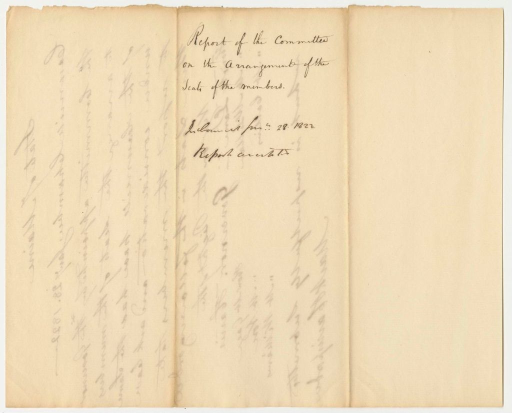Miniature of Report of the Committee on the Arrangement of the Seats of the Members