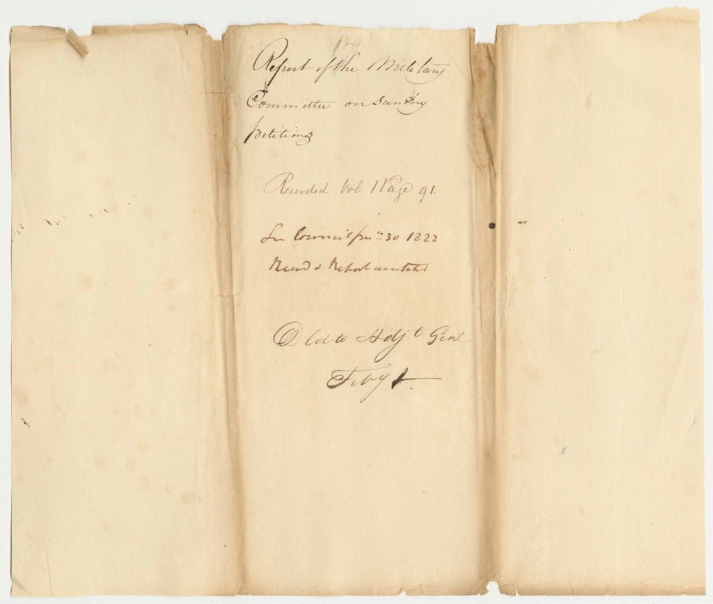 Miniature of Report 129: Report of the Military Committee on Sundry Petitions