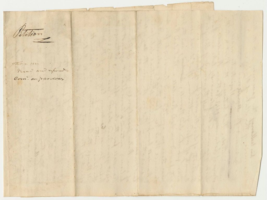 Miniature of Petition for Pardon of Nathan Randall