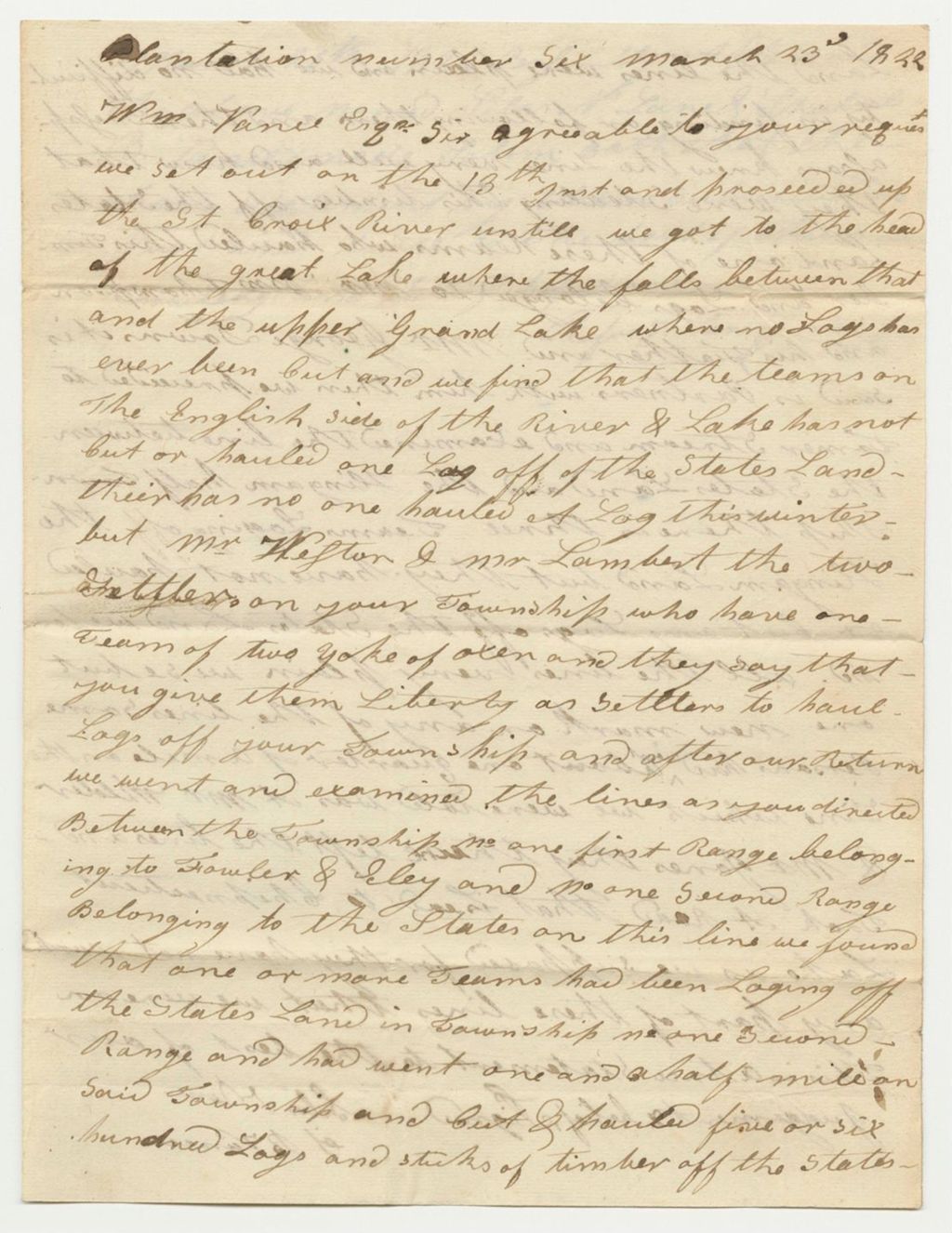 Miniature of Silas N. Lane and S.B. Vance Certificate