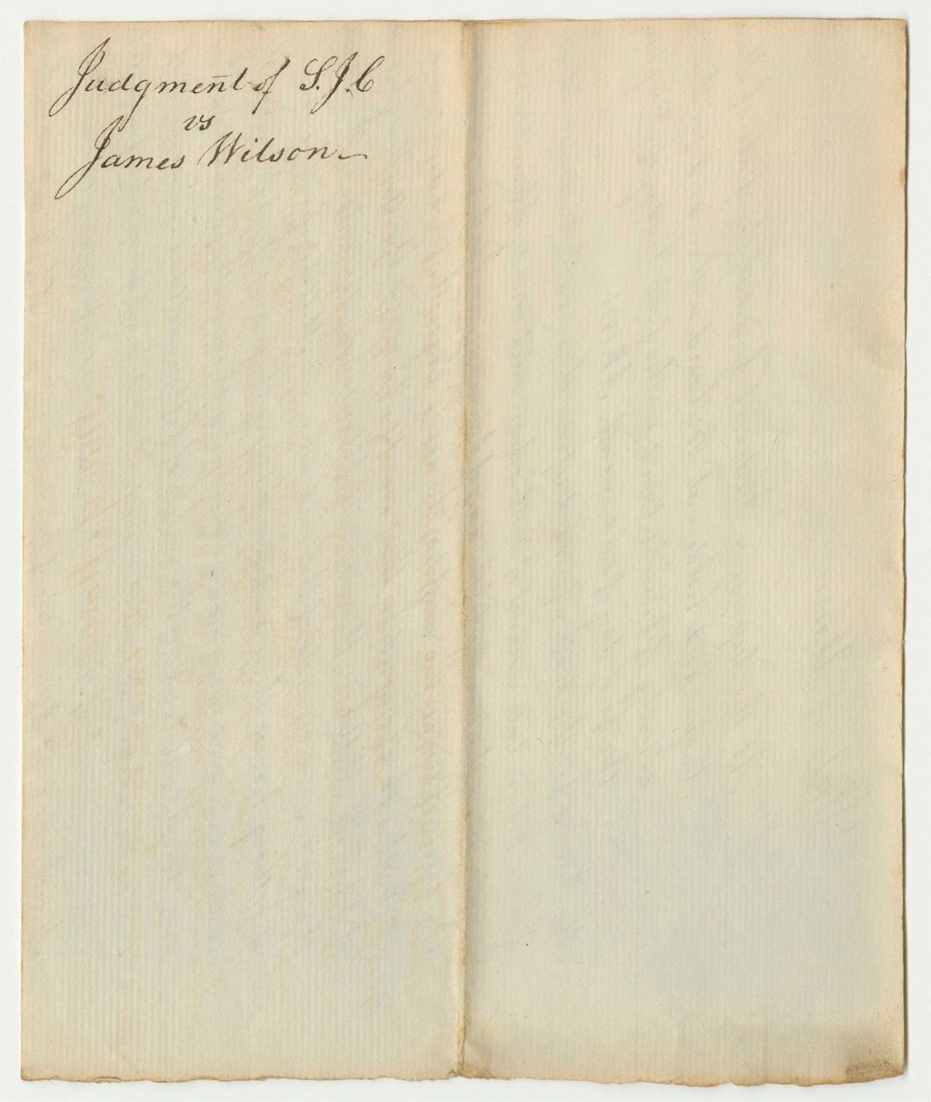 Miniature of Judgement for State of Maine vs. James Wilson
