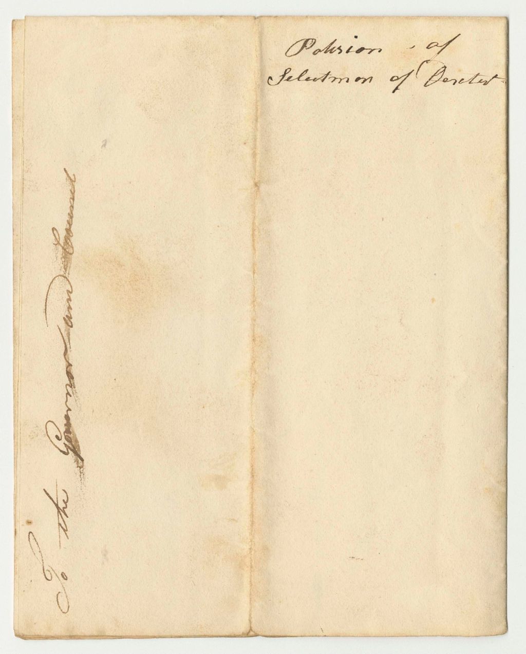 Miniature of Petition of the Selectmen of Dexter
