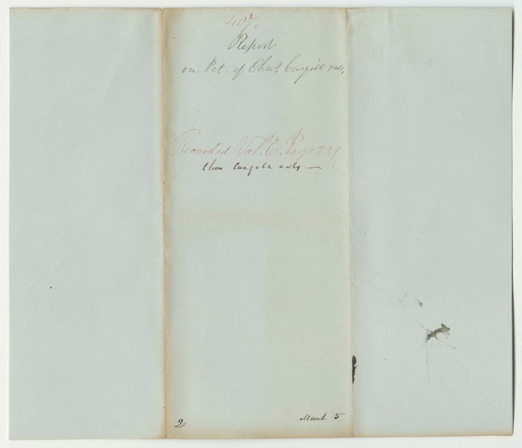 Miniature of Report 407: Report on the Petition of Charles Cargil and Others to be Organized as a Company of Riflemen