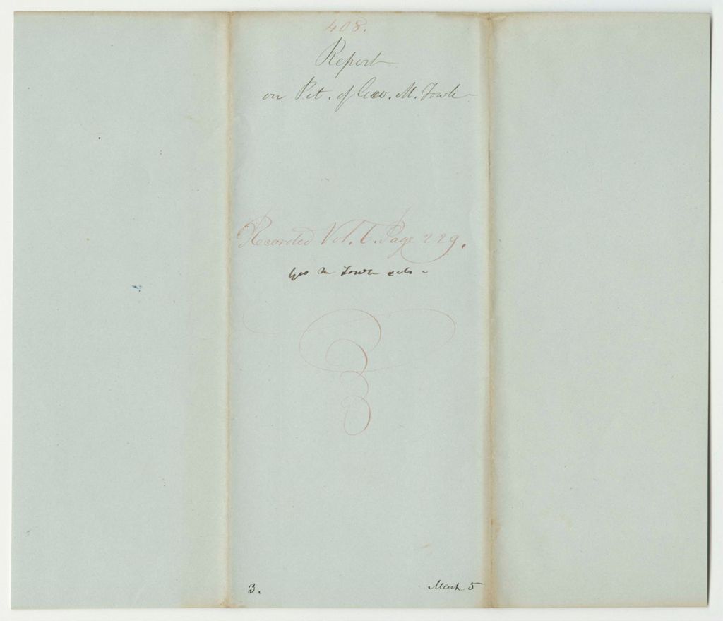 Miniature of Report 408: Report on the Petition of George M. Towle and Others for Their Rifle Company to be Furnished with Rifles from the State Arsenal