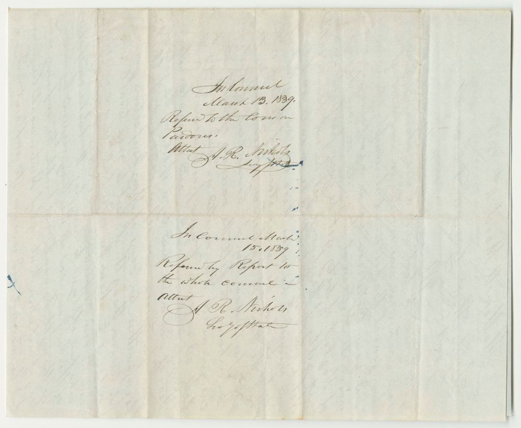 Miniature of Petition of Robert C. Norcross for a Pardon from a Court Martial