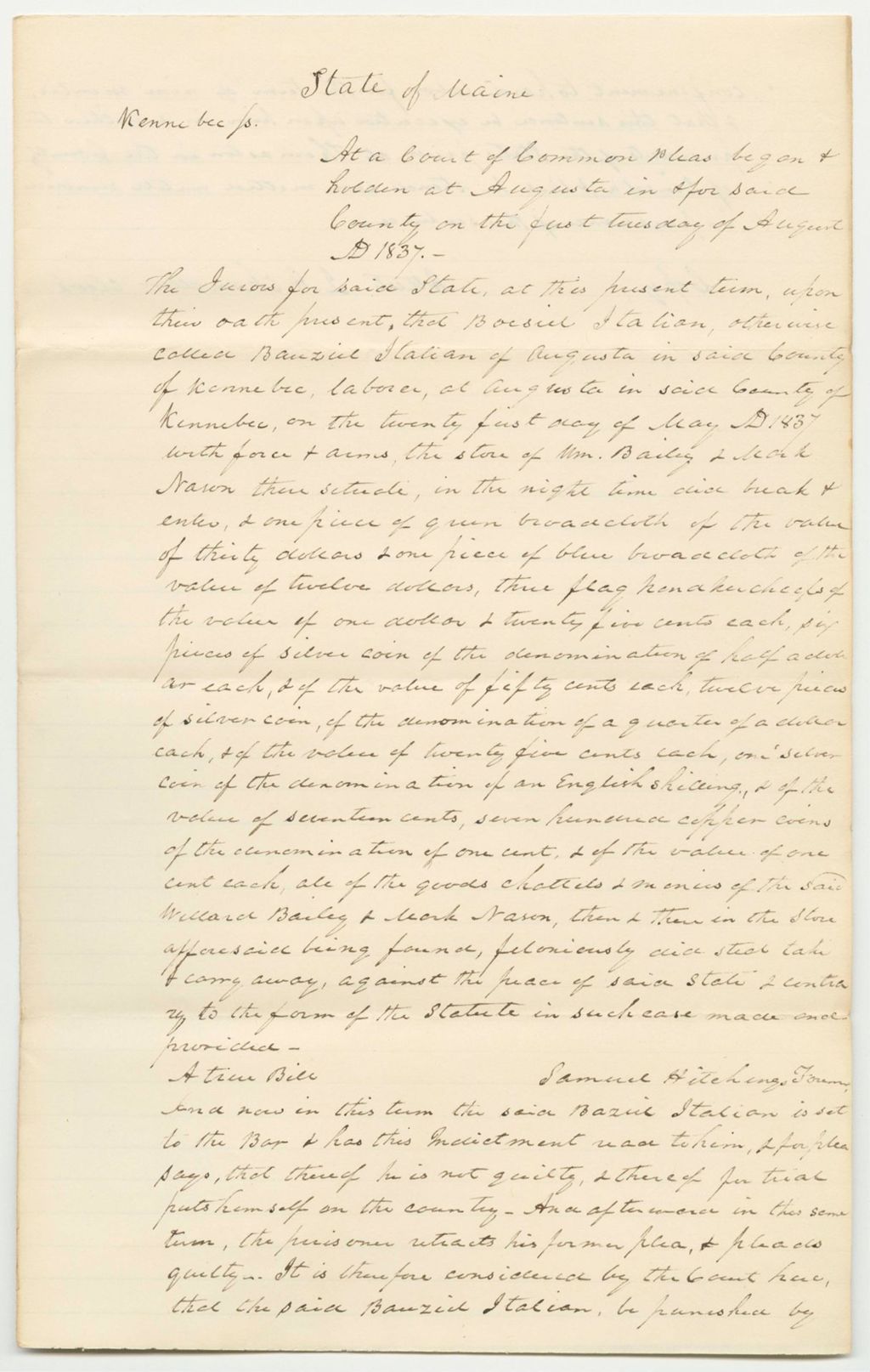 Miniature of State v. Basil Latalya, Copy of Record