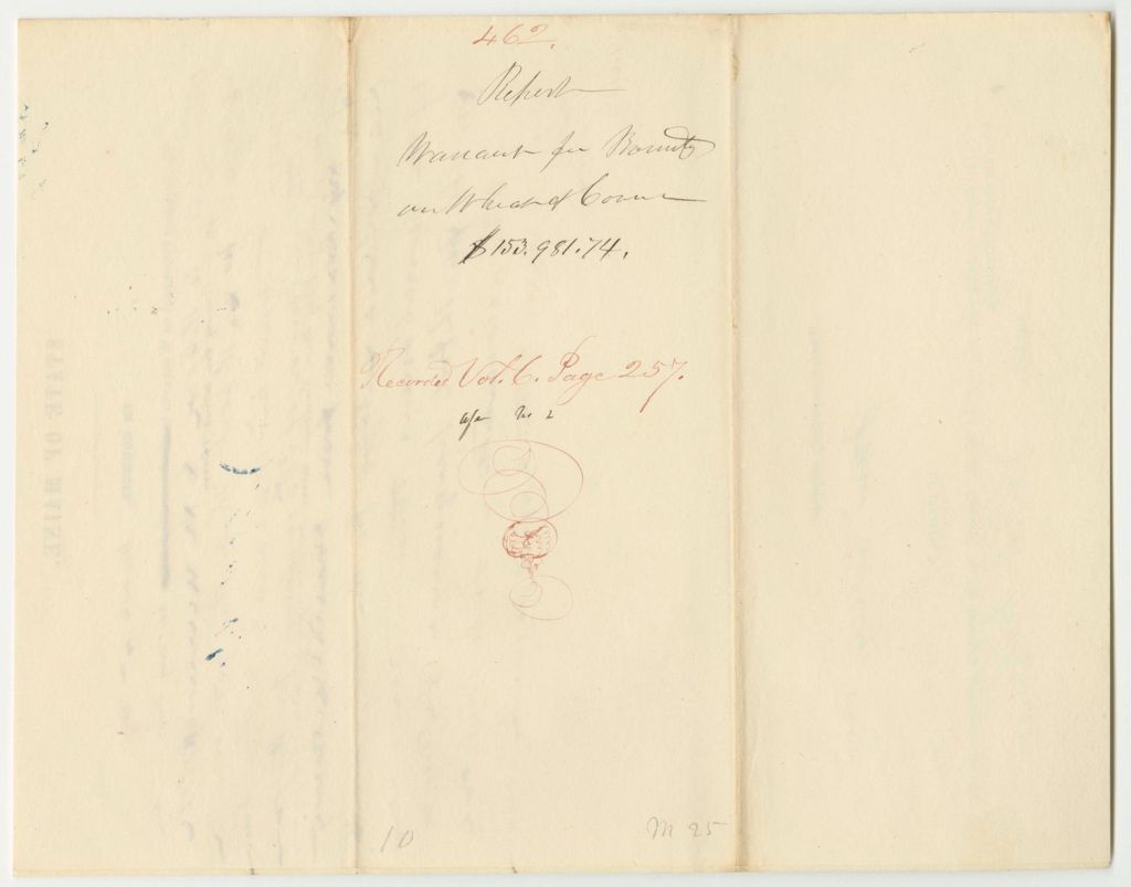 Miniature of Report 462: Warrant for the Bounty on Wheat and Corn