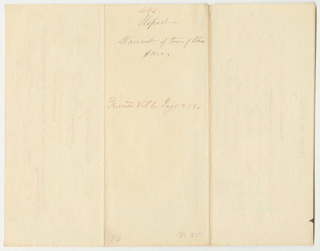 Miniature of Report 465: Warrant for the Town of Sebec