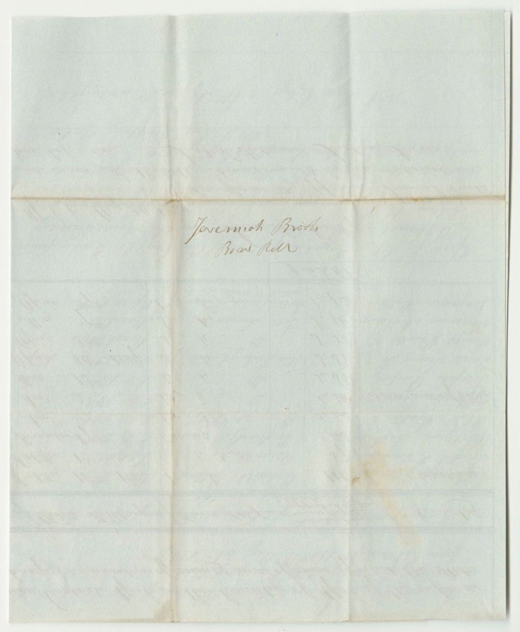 Miniature of Account of Jeremiah Brooks, Keeper of the Maine Gaol in York in the County of York, of the Expense Incurred for Supporting Prisoners Therein Committed Upon a Charge or Conviction of Crimes and Offences Against the State from October 9th 1838 to May 21st 1839