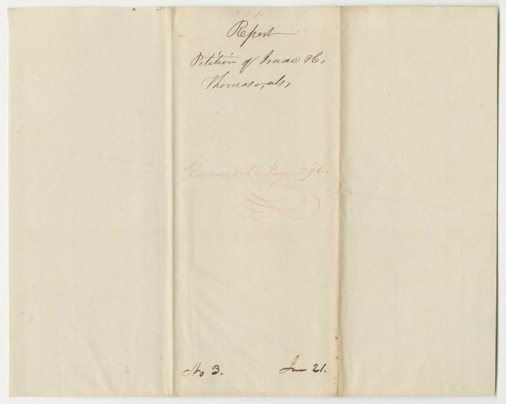 Miniature of Report 551: Report on the Petitions of Isaac H. Thomas and Others for an Independent Company of Militia in Eden and Mount Desert