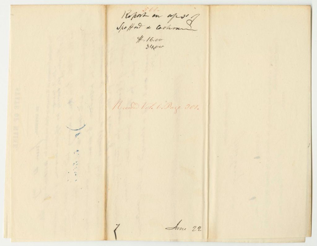 Miniature of Report 560: Warrant in Favor of John Spofford and John C. Chochrane for Appraisal of Property at the State Prison