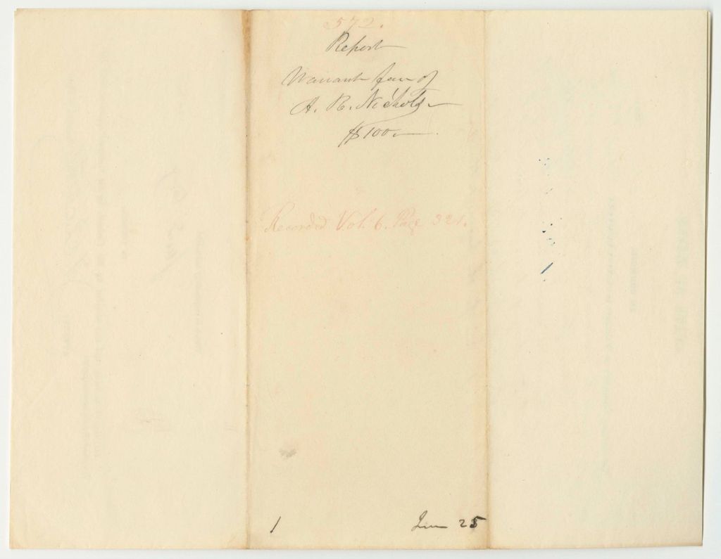 Miniature of Report 572: Warrant in Favor of A.R. Nichols for Making Indexes to the Journals of The Council