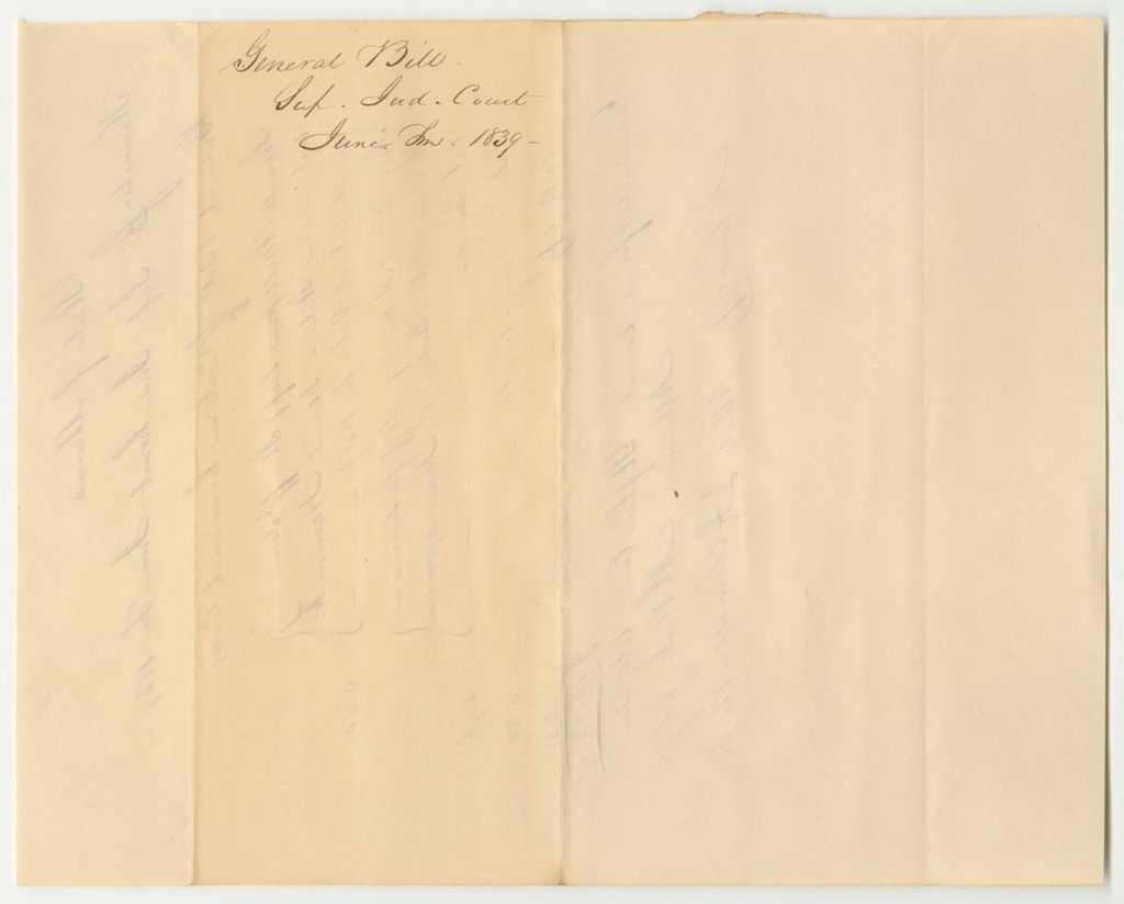 Miniature of General Bill of Costs at the Supreme Judicial Court in Kennebec County, June Term 1839