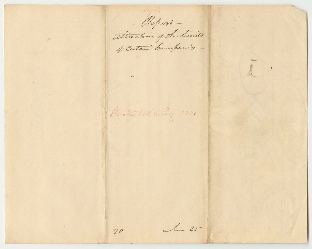 Miniature of Report 590: Report Altering the Limits of Certain Militia Companies