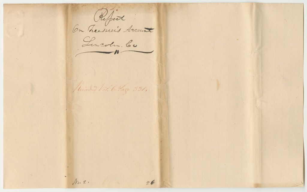 Miniature of Report 592: Report on the Account of William M. Boyd, Lincoln County Treasurer