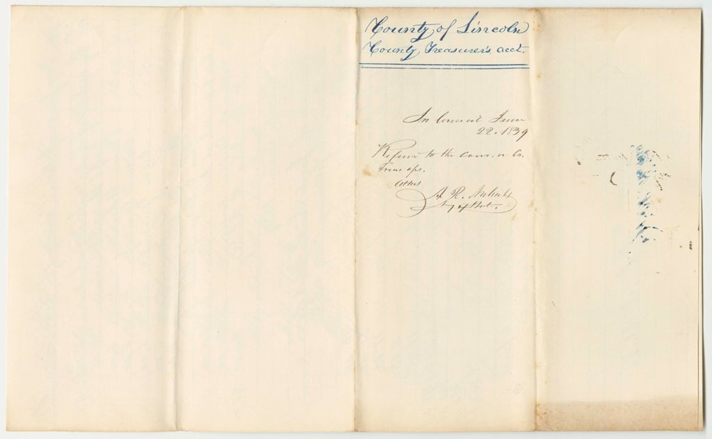 Miniature of Account of William M. Boyd, Lincoln County Treasurer