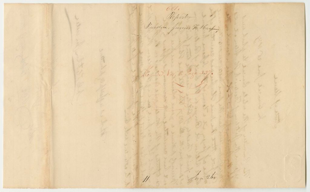 Miniature of Report 601: Report on a Pardon to James F. Harper of Bangor
