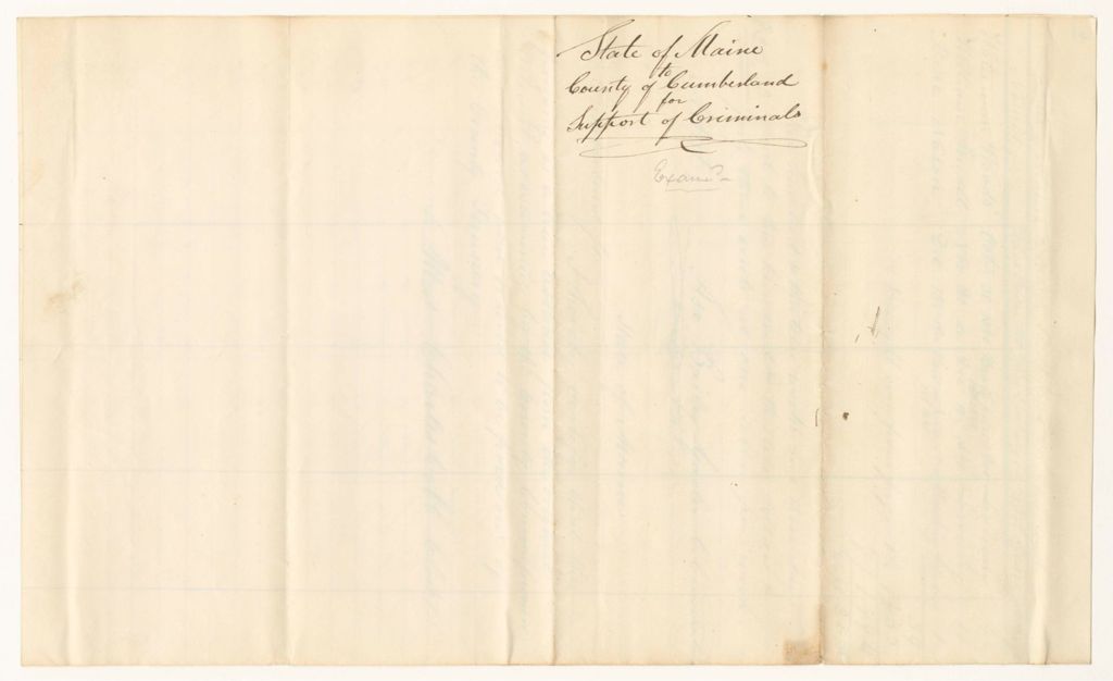 Miniature of Cumberland County Account for Support of Poor Prisoners
