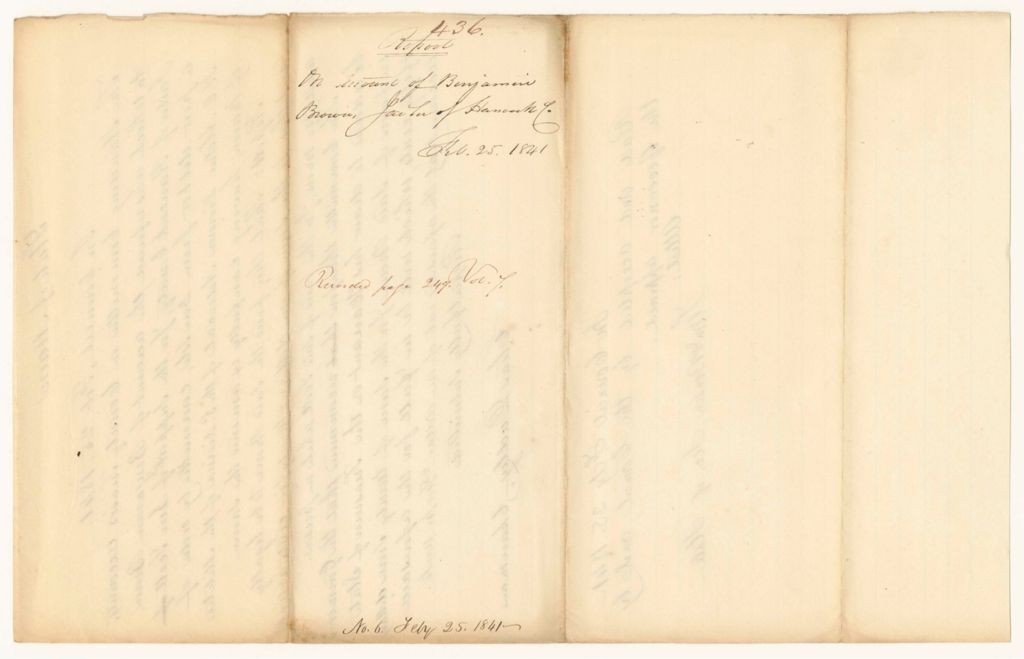 Miniature of Report 436: Report on the Account of Benjamin Brown, Hancock County Jailer
