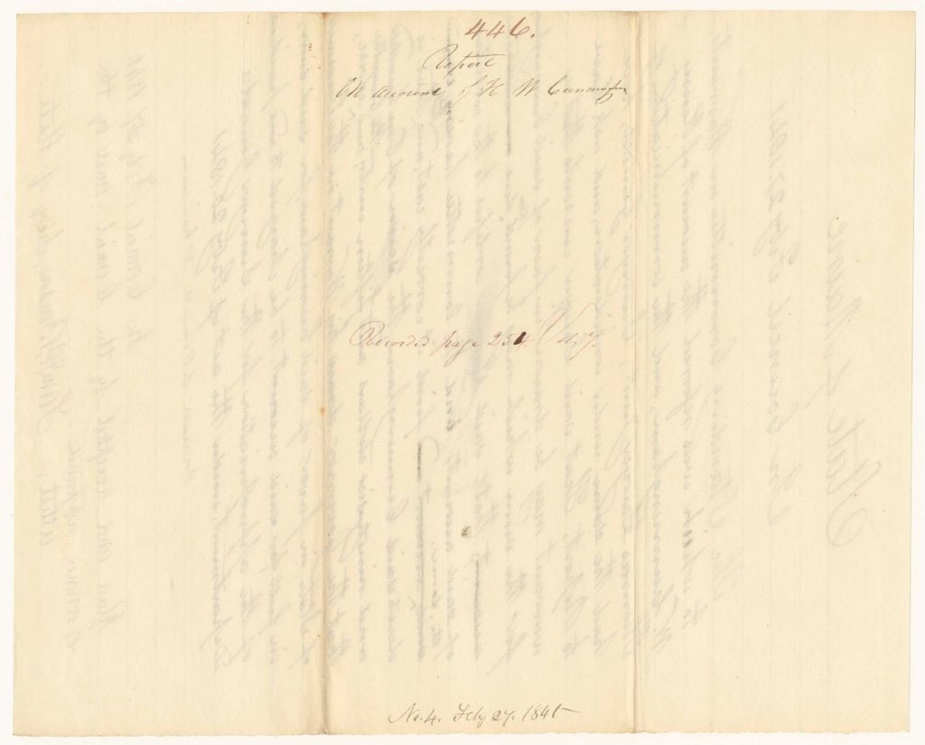 Miniature of Report 446: Report on the Account of Henry W. Cunningham, Assistant Surveyor