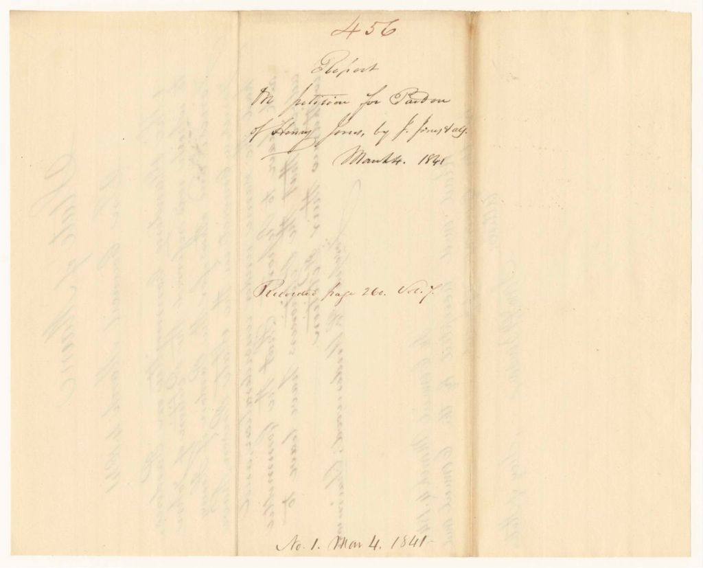 Miniature of Report 456: Report on Petition of Henry James by John Jones and Others of Jefferson