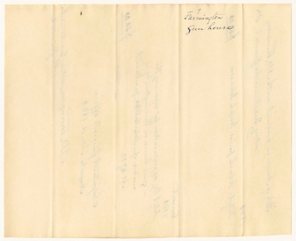 Miniature of Account of Abner B. Thomas, Quarter Master General, for the repair of the gun house in Farmington