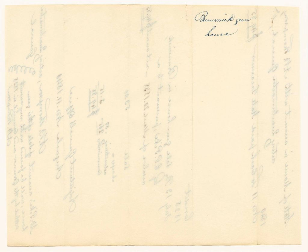 Miniature of Account of Abner B. Thomas, Quarter Master General, of the sale of the gun house in Brunswick