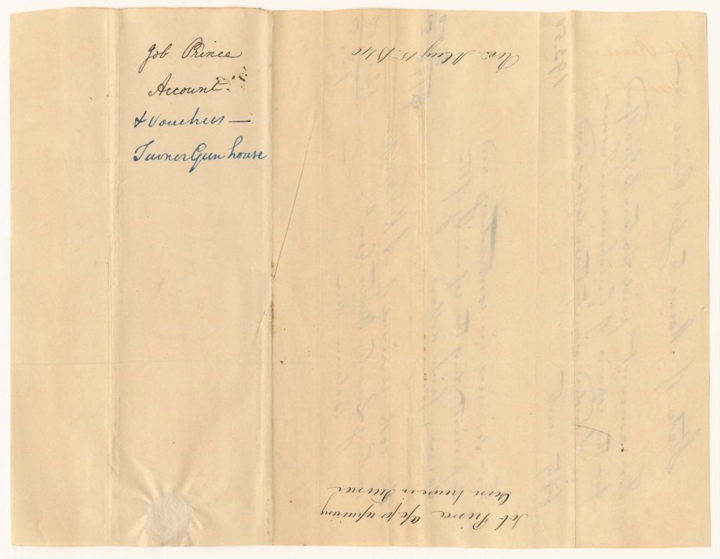 Miniature of Job Prince's Account and Vouchers for the Turner Gun House