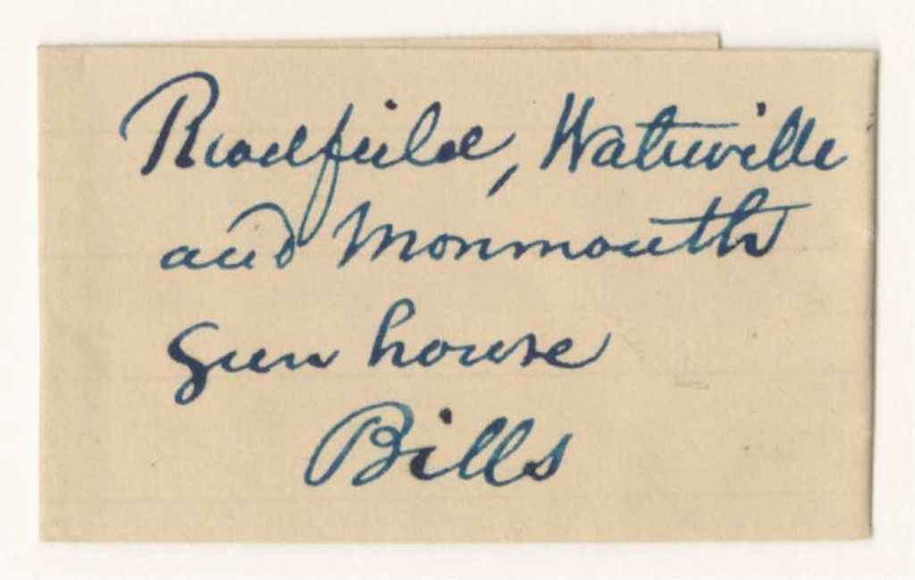 Miniature of Readfield, Waterville, and Monmouth Gun House Bills
