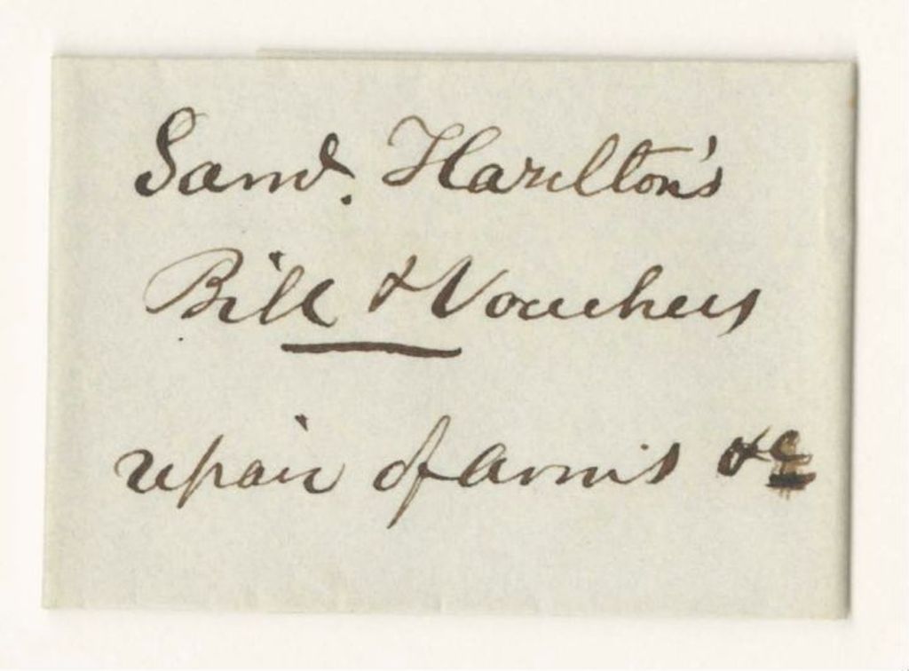 Miniature of Bills and Vouchers for Abner B. Thomas' Account for Repair of Arms