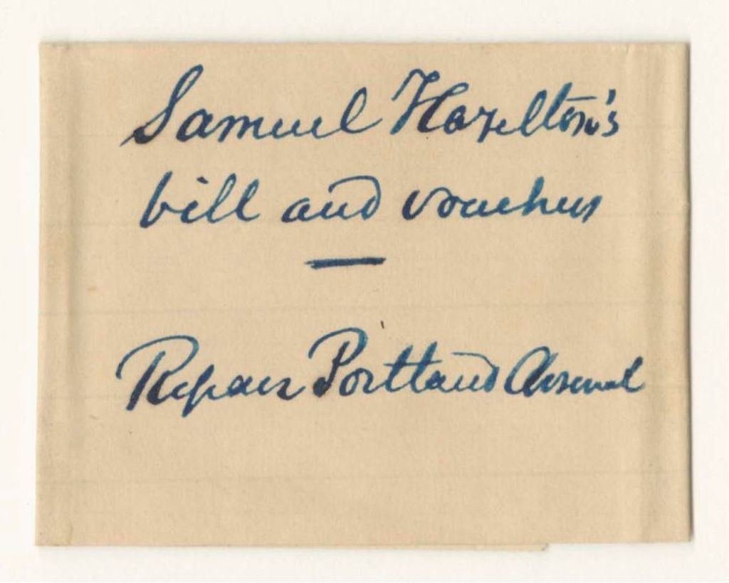 Miniature of Samuel Hazelton's Bill and Vouchers for Repair of the Portland Arsenal