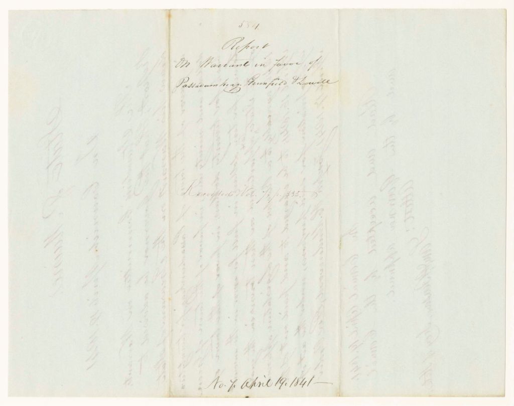 Miniature of Report 584: Report in Favor of Passadumkeag, Greenbush, and Lowell, for Error in State Tax