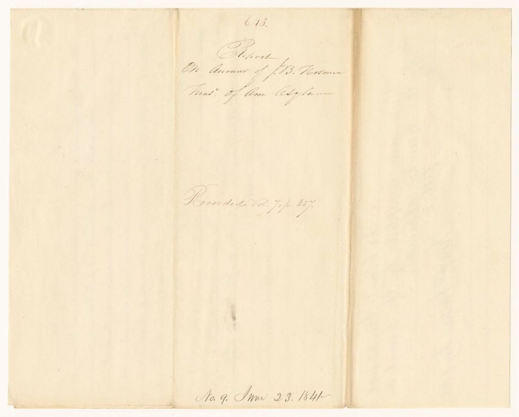 Miniature of Report 643: Report on the Account of J.B. Hosmer, Treasurer, American Asylum for the Deaf and Dumb, Hartford CT