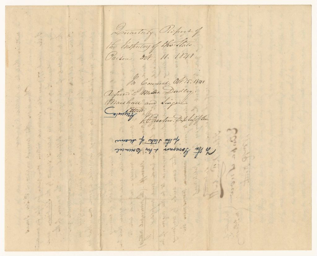 Miniature of Quarterly Report of the Inspectors of the State Prison