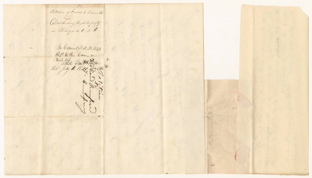 Miniature of Petition of James C. Bean and others for Disbanding the Light Infantry Company in Rumford, 1st Regiment, 2nd Brigade, 6th Division