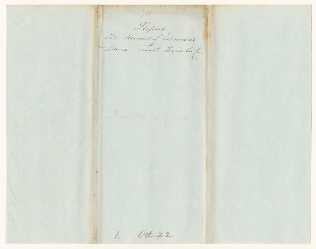 Miniature of Report 711: Report on Account of Edmund Dana, Treasurer of Lincoln County