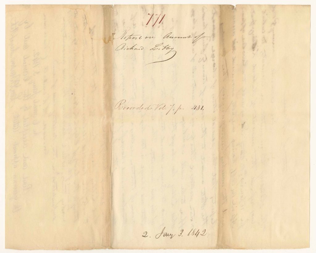 Miniature of Report 771: Report on Account of Richard Libbey