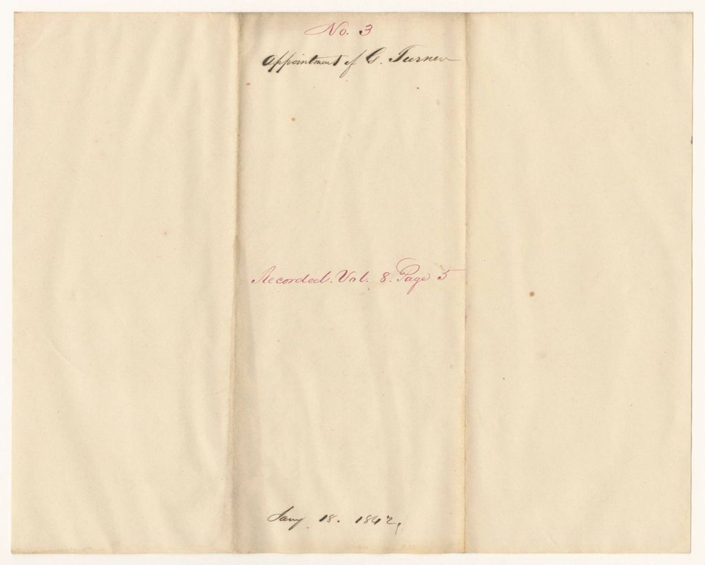 Miniature of Report 3: Appointment of G. Turner