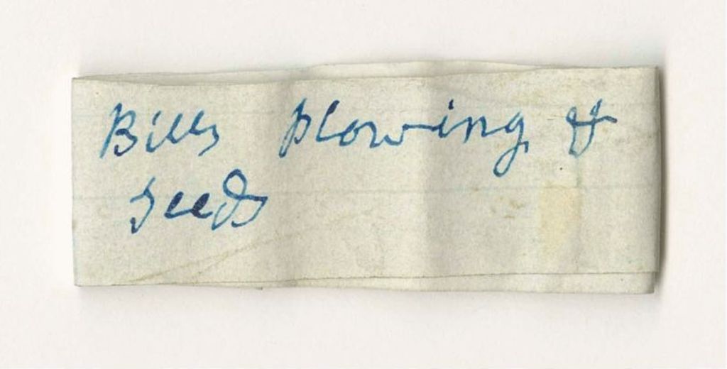 Miniature of Agent of the Passamaquoddy Indians John Gleason's Bills for Ploughing & Seeds