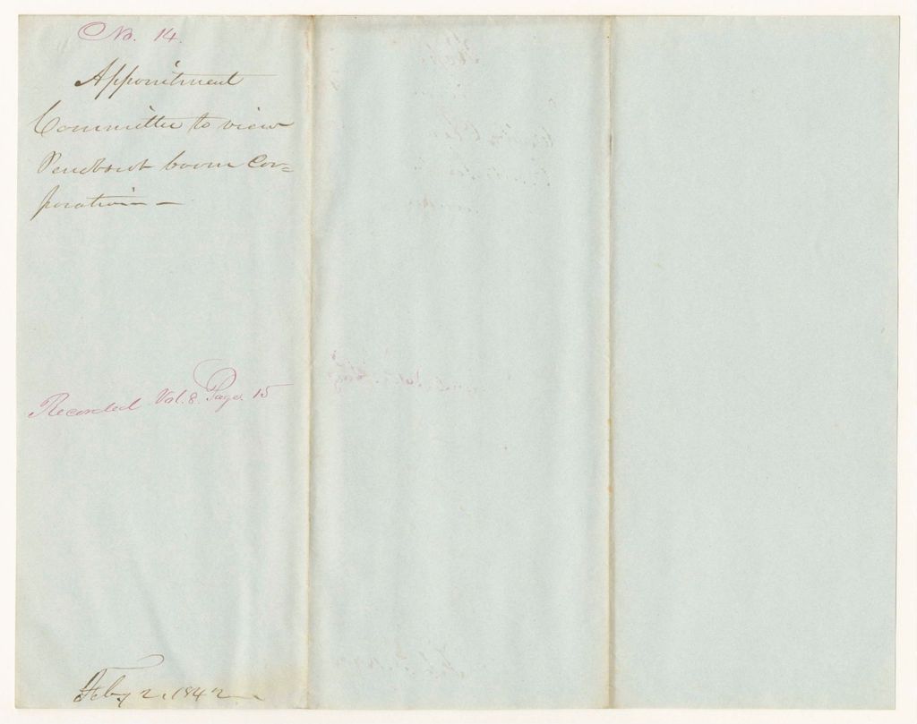 Miniature of Report 14: Appointment Committee to View Penobscot Boom Corporation
