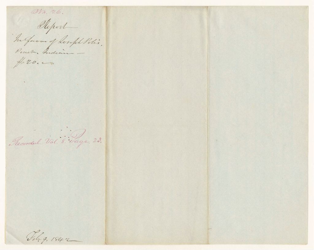 Miniature of Report 26: Report in Favor of Joseph Polis, of the Penobscot Indians, for $20