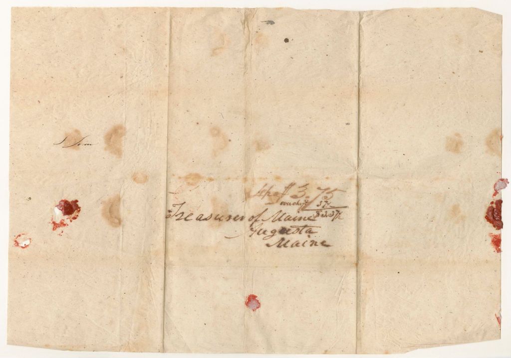 Miniature of Certificates of Bills of Cost for Aroostook County, July Term 1841
