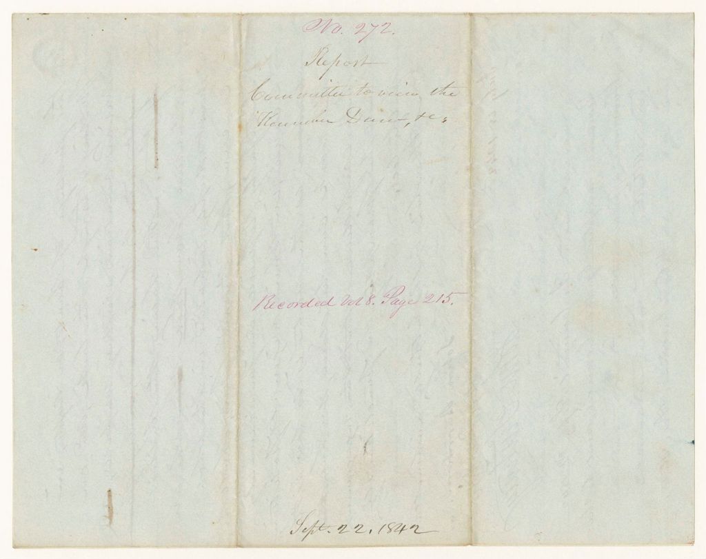Miniature of Report 272: Report - Committee to View the Kennebec Dam
