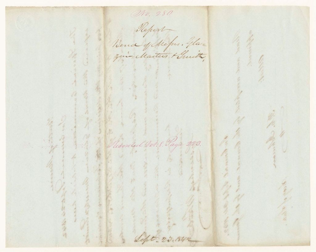 Miniature of Report 280: Report - Bond of Messrs. Glazier, Masters and Smith