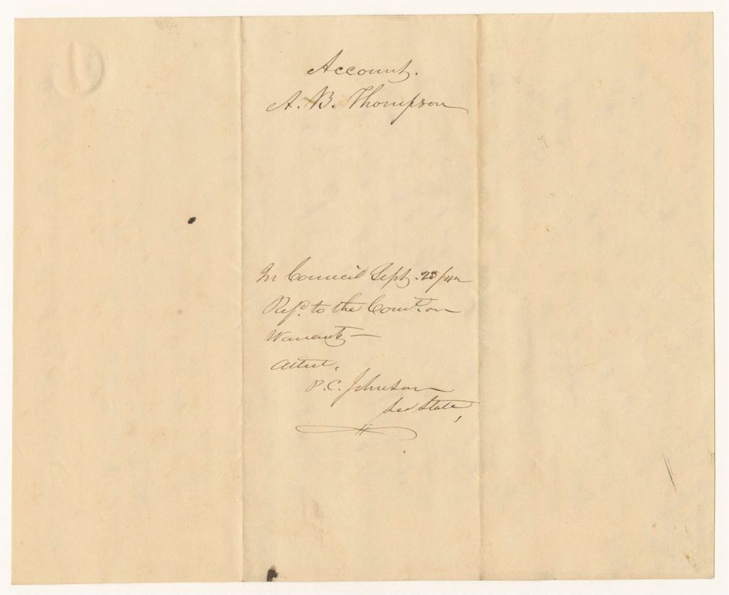 Miniature of Account of A.B. Thompson