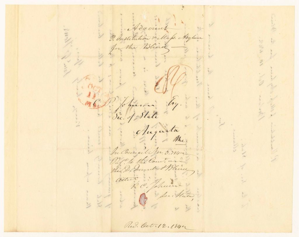 Miniature of Account of the Perkins Institute of Massachussetts Asylum for the Blind